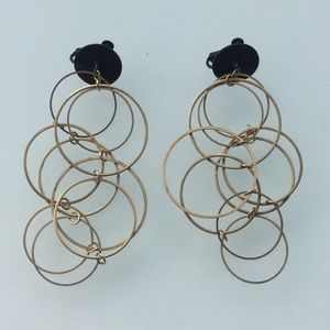 Clip dangle earrings